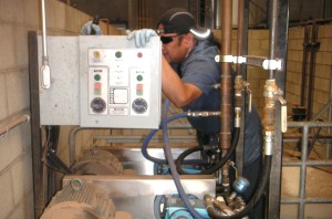 Tri-Star technician on a service call